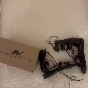 Brown Gladiator Sandals by Musalem